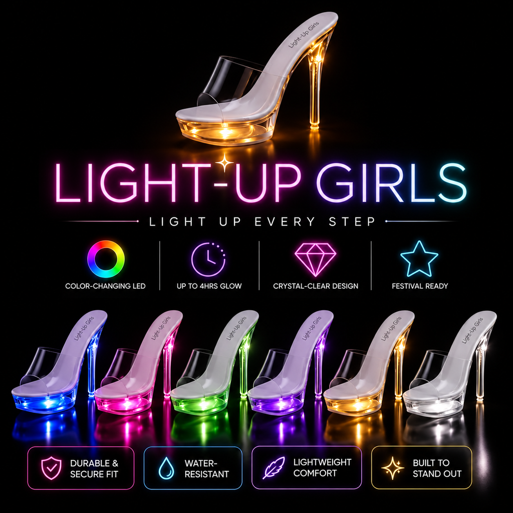 LED Light-Up Clear Platform Heels